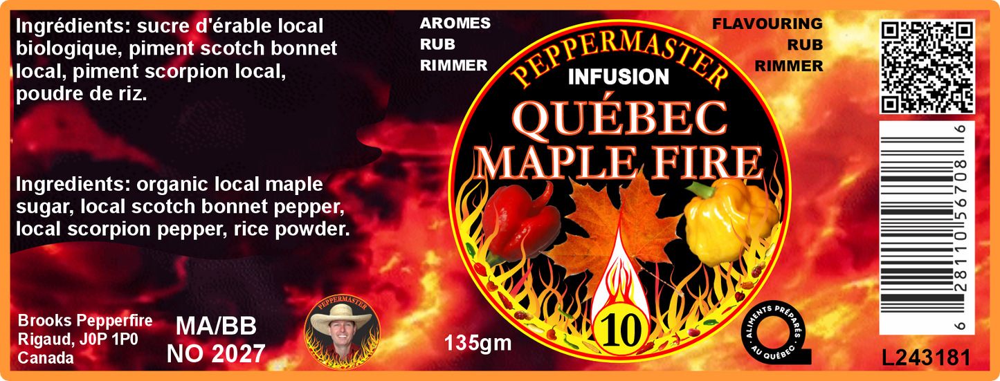 Incendie à l'érable du Québec