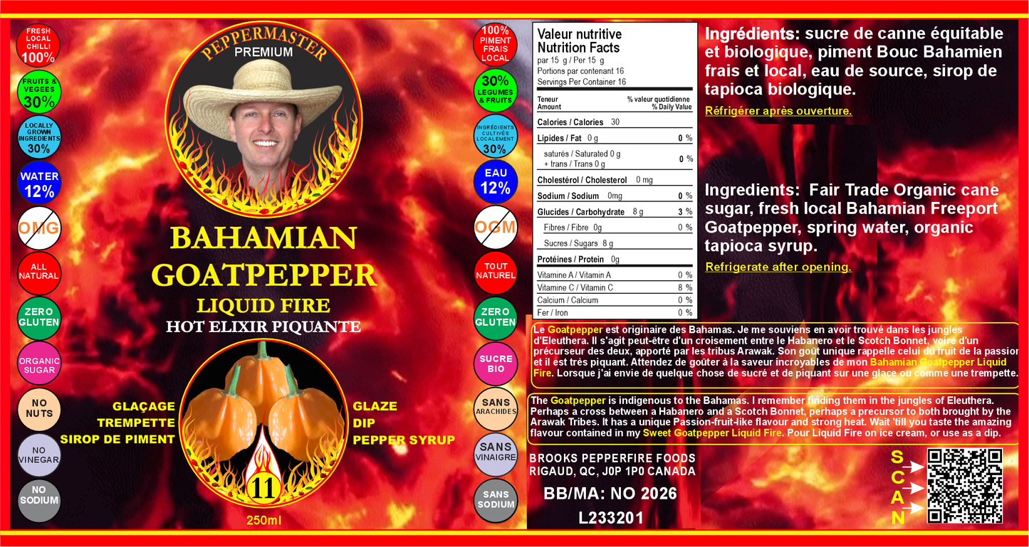 Bahamian Goatpepper Liquid Fire